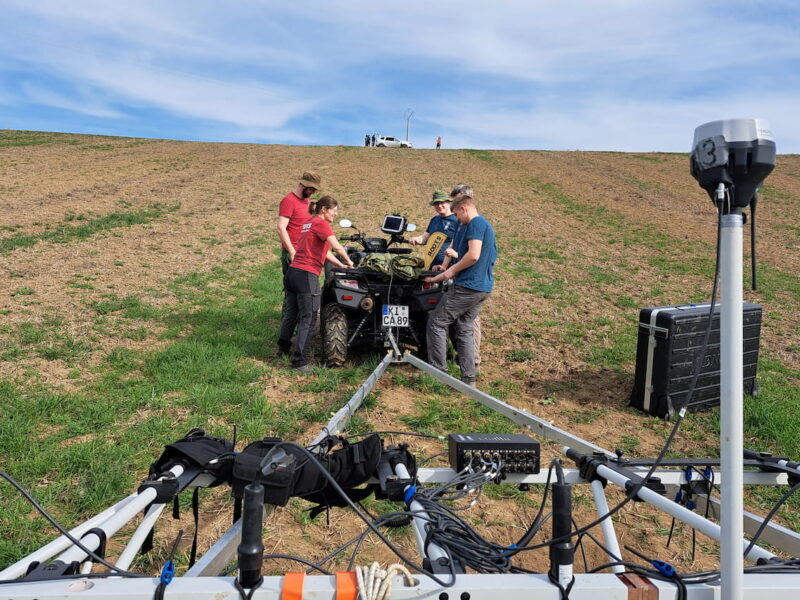 Preparation of a geophysical survey during the March 2024 field campaign