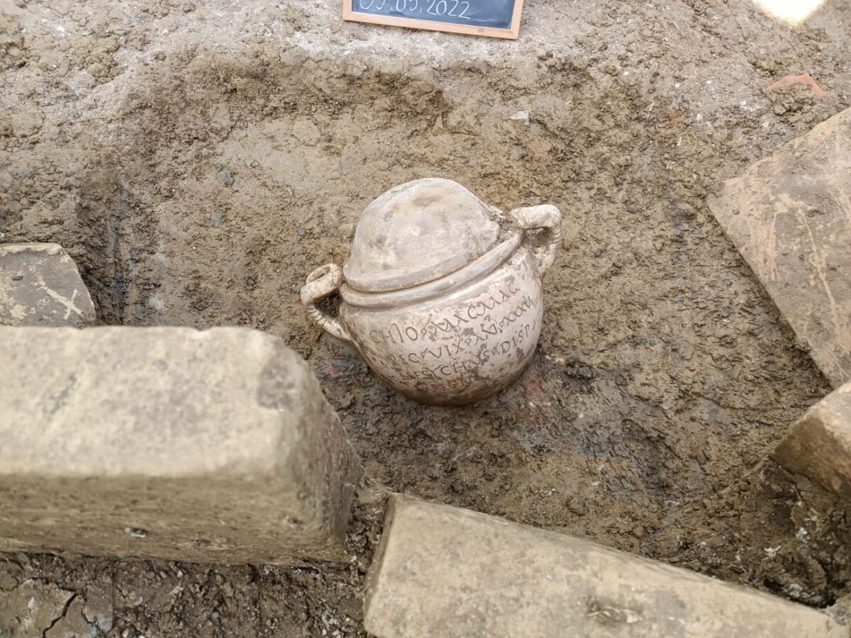 The cinerary urn found in Sicily